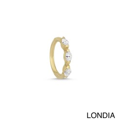  0.10 ct Natural Diamond Marquise Cut Hoop Piercing / Diamond Helix Piercing / 1140790 - Londia Jewellery