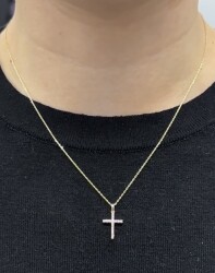 0.10 Karat Londia Natürliche Diamant Kreuz Halskette / 1138632 - 2