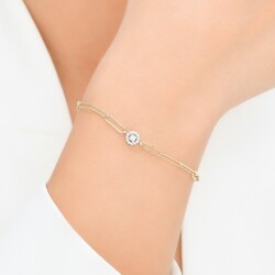 0.12 ct Diamond Paper Clip Bracelet 1120327 - Londia Jewellery