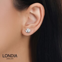 0.12 ct Londia Doğal Pırlanta Yonca Tragus Piercing / 1144145 - 2