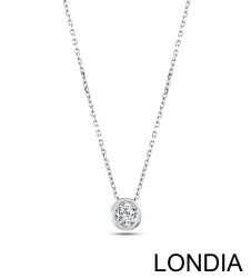 0.10 ct.Natural Diamond Solitaire Necklace / 1122423 - Londia Jewellery