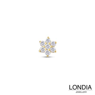 0.16 ct Londia Doğal Pırlanta Çiçek Tragus Piercing / 1144270 - 1