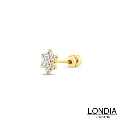 0.16 ct Londia Doğal Pırlanta Çiçek Tragus Piercing / 1144270 - 2