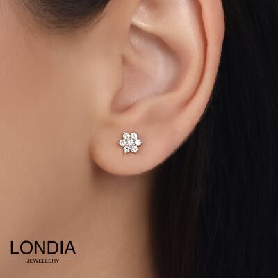 0.16 ct Londia Doğal Pırlanta Çiçek Tragus Piercing / 1144270 - 3