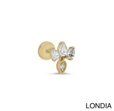 0.17 ct Londia Doğal Pırlanta Damla Kesim Tragus Piercing / 1140719 - 1