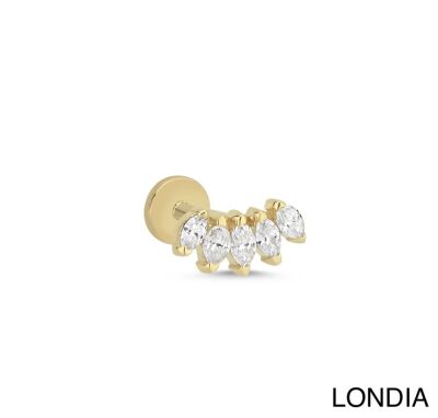 0.17 ct Londia Doğal Pırlanta Markiz Kesim Piercing / 1140787 - 2