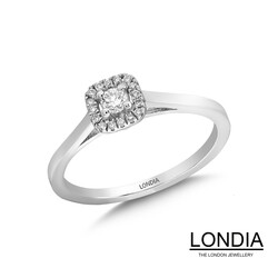 0.20 ct Natural Diamond Minimalist Engagement Ring / 1116597 - Londia Jewellery