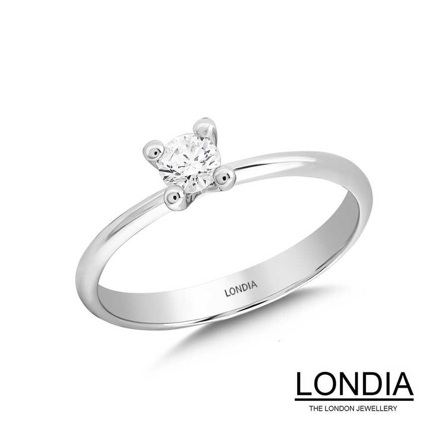 14K Solid Gold Bezel Diamond Wedding Engagement Ring, Minimalist Diamond  Ring | eBay