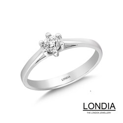 0.20 ct Diamond Minimalist Engagement Ring / 1117849 - Londia Jewellery