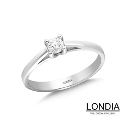 0.20 ct Natural Diamond Minimalist Engagement Ring / 1116554 - Londia Jewellery