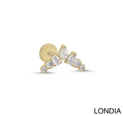 0.20 ct Londia Doğal Pırlanta Damla Kesim Conch Piercing / 1140712 - 1