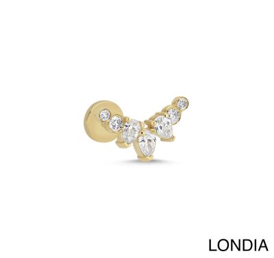 0.20 ct Londia Doğal Pırlanta Damla Kesim Conch Piercing / 1140712 - 2