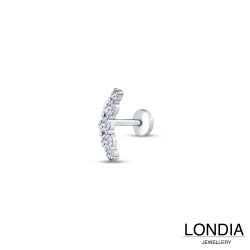 0.20 ct Londia Natural Diamond Screw Back Cartilage Piercing / 1143331 - 3