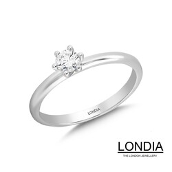 0.20 karat Doğal Pırlanta Minimal Tektaş Yüzük /1116534 - Londia Jewellery