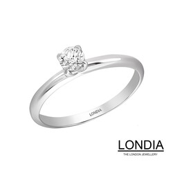 0.20 karat Doğal Pırlanta Minimal Tektaş Yüzük /1116538 - Londia Jewellery