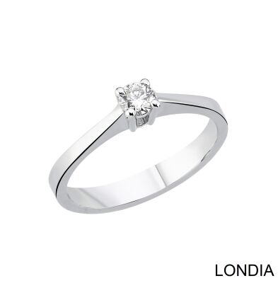 0.20 Karat Natürlicher Diamant Verlobungsring / Minimalistisch Ring / 1135907 - 1