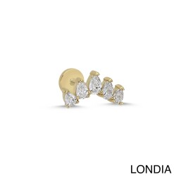 0.25 ct Londia Doğal Pırlanta Damla Kesim Piercing / 1140711 - 1