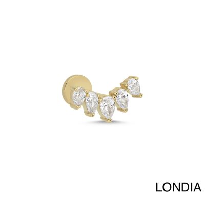 0.25 ct Londia Doğal Pırlanta Damla Kesim Piercing / 1140711 - 2