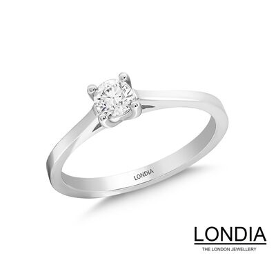 0.20 ct Diamond Minimalist Engagement Ring / 1116540 - 1