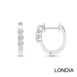 0.20 ct Londia Three Stone Diamond Hoop Earring / 1125313 - Londia Jewellery