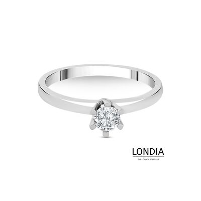 0.30 ct Natural Diamond Engagement Ring / D Color GIA Certified /1119970 - 2