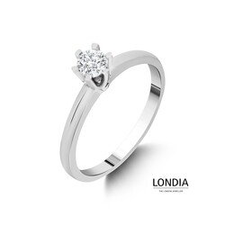 0.30 ct Natural Diamond Engagement Ring / D Color GIA Certified /1119970 - Londia Jewellery