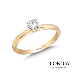 0.30 ct Diamond Minimalist Engagement Ring / F Color GIA Certificated /1116575 - Londia Jewellery