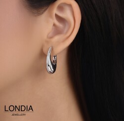 0.30 ct Londia Classy Natural Diamond Earring / Hoop Earring / F Rare White / 1144557 - Londia Jewellery