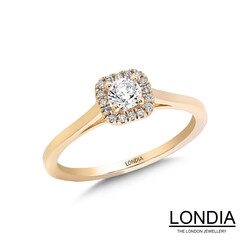 0.30 Karat Doğal Pırlanta Minimal Tektaş Yüzük / 1116596 - Londia Jewellery