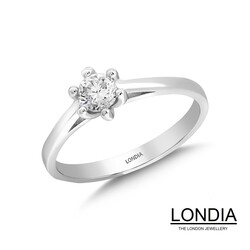 0.30 Karat Doğal Pırlanta Tektaş Yüzük / F Gia Sertifikalı / 1116578 - Londia Jewellery