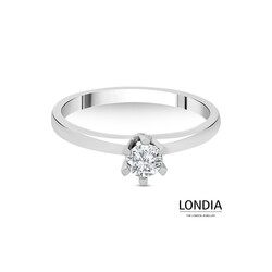 0.30 Karat Natürlicher Diamant Verlobungsring / D Seltenes Weiß / GIA Zertifiziert Ring / 1119970 - 2