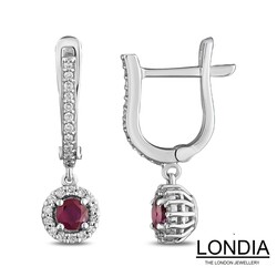 0.30 ct Londia Natural Ruby and 0.20 ct Natural Diamond Earring /1118819 - Londia Jewellery