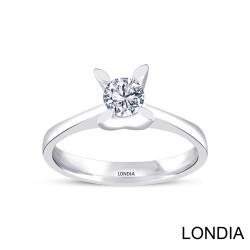 0.40 ct Diamond Classic Engagement Ring / E Color GIA Certified / 1126249 - Londia Jewellery