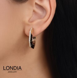 0.40 ct Londia Classy Natural Diamond Earring / Hoop Earring / F Rare White / 1144474 - Londia Jewellery