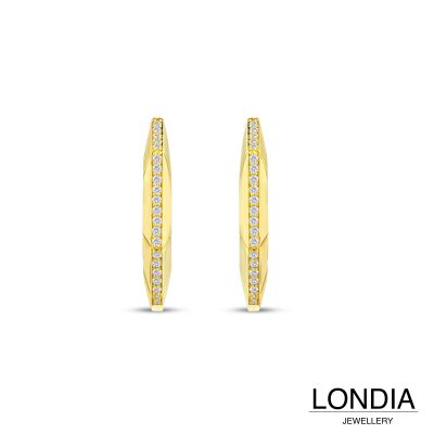 0.40 ct Londia Classy Natural Diamond Earring / Hoop Earring / F Rare White / 1144474 - 3