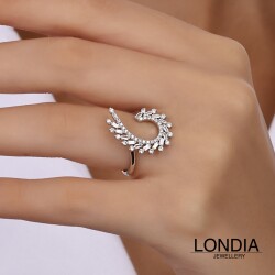 0.40 ct Londia Natural Diamond Baguette Cut Design Fashion Ring / 1141920 - 