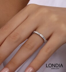 0.40 ct Londia Natural Diamond Half Eternity Wedding Ring / 1116196 - 1