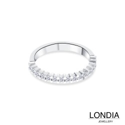 0.40 ct Londia Natural Diamond Half Eternity Wedding Ring / 1116196 - 3