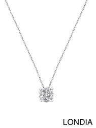 0.40 ct Londia Natural Diamond Magic Cluster Necklace / F Rare White / 1138360 - Londia Jewellery