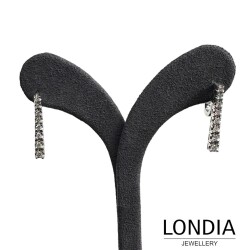 0.40 ct Londia Natural Diamond Hoop Tennis Earring / F Rare White / 1141509 - Londia Jewellery