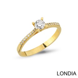 0.30 Karat Natürlicher Side Diamant Verlobungsring / F Weiß / 1129847 - Londia Jewellery