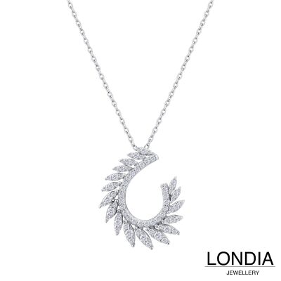 0.40 ct Londia Special Design Natural Diamond Necklace / F Rare White / 1144668 - 1