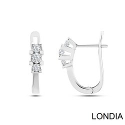 0.40 ct Three Stone Diamond Huggies Earrings 1125363 - Londia Jewellery