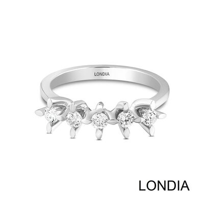 0.40 Karat Londia 5 Steine Diamant- Ehering / 1116556 - 2