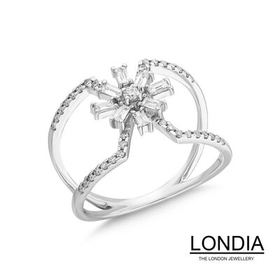 0.43 ct Diamond Double Band Fashion Ring / 1121905 - 2