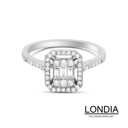 0.44 karat Baget Nişan Yüzüğü / Pırlanta Altın Yüzük / 1113130 - Londia Jewellery