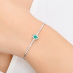 0.45 ct Emerald and 0.42 ct Diamond Bracelet / 1119495 - Londia Jewellery