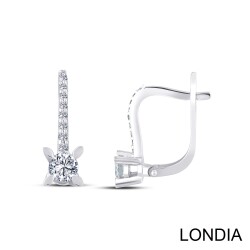 0.45 karat Teştaş Pırlanta Küpe / 1125007 - Londia Jewellery