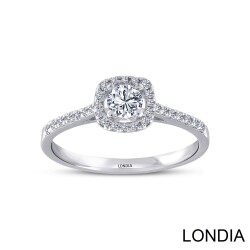 0.40 ct Londia Natural Diamond Halo Engagement Ring / 1124724 - Londia Jewellery