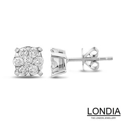 0.50 ct Londia Natural Diamond Magic Cluster Earring / F Rare White / 1122196 - Londia Jewellery